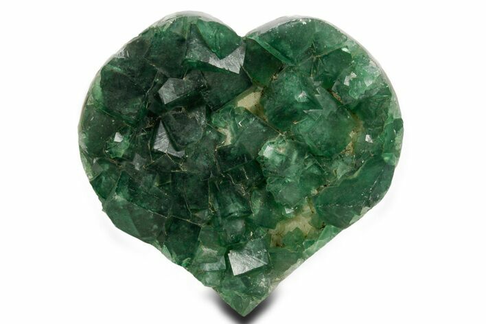 Heart-Shaped Fluorescent Fluorite Crystal Cluster - Madagascar #361393